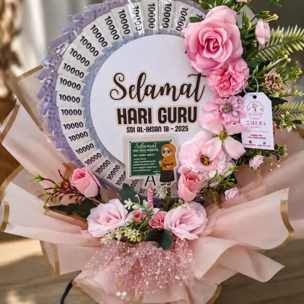 Buket Hari Guru Premium Pink